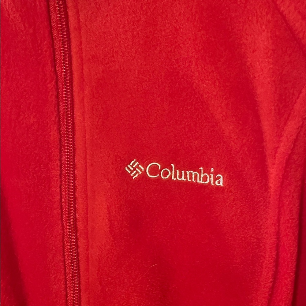 Columbia Vibrant Red Full-Zip Fleece - Picture 3 of 4